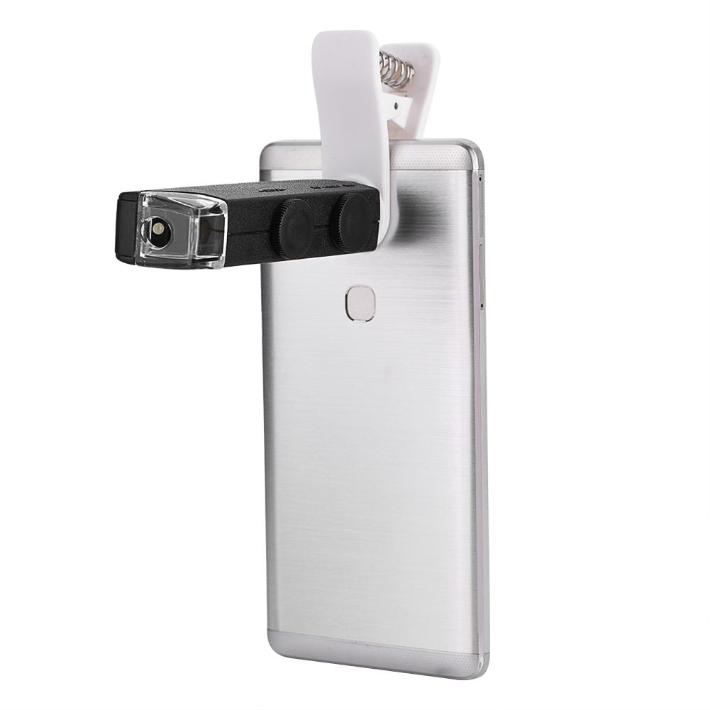 60X 100X Optical Zoom LED Microscope Lens with Clip for Mobile Phones