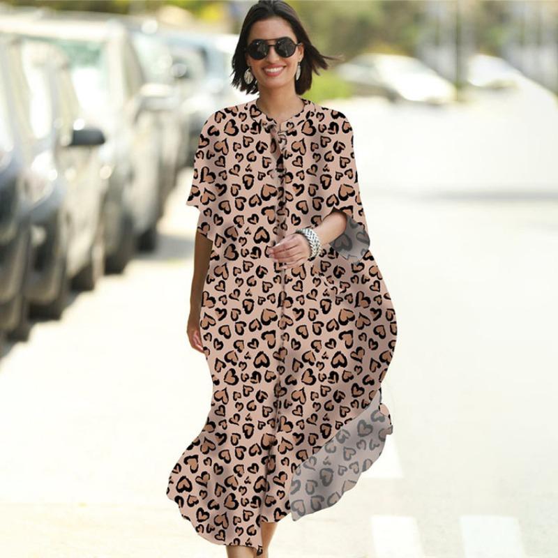 

Летняя женская пляжная накидка больших размеров с принтом, свободное карманное однобортное праздничное платье, накидка на бикини One Size