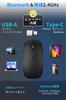 [2026 New Model - Type-C & USB-A Connection Modes] Bluetooth Type-C Rechargeable Wireless Mouse, 2.4GHz Optical, 3dpi Switchable, Silent, Slim,