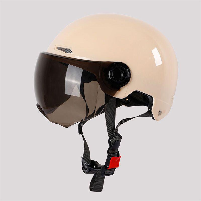 Certified Unisex Electric Vehicle Helmet, All-Season Battery Motorcycle Cap, Summer Half Helmet