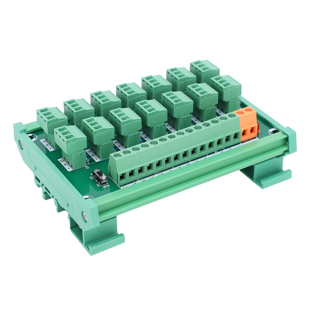 Bloco de terminais 3 fios 14 canais placa de captura trilho DIN interruptor controle NPN PNP KP14LGtherC