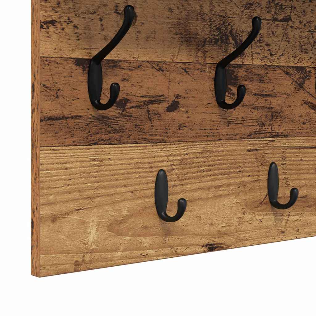 Wall Mounted Nightstand Reclaimed Wood Look 80 x 40 x 12 cm Engineered Wood