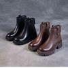 Platform Martin Boots Women's 2025 Autumn and Winter New Chelsea Soft Leather Short Boots Fashionable Retro Versatile British Small Leather Boots