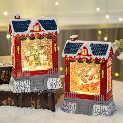 Christmas Decorations Christmas Little House Wind Lantern Music Box Snowflakes Crystal Ball Christmas Gift