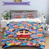 3pcs Crayon Shin-chan Duvet Cover Set - Machine Washable, Includes 1 Duvet Cover and 2 Pillowcases, No Core Included yy251022199
