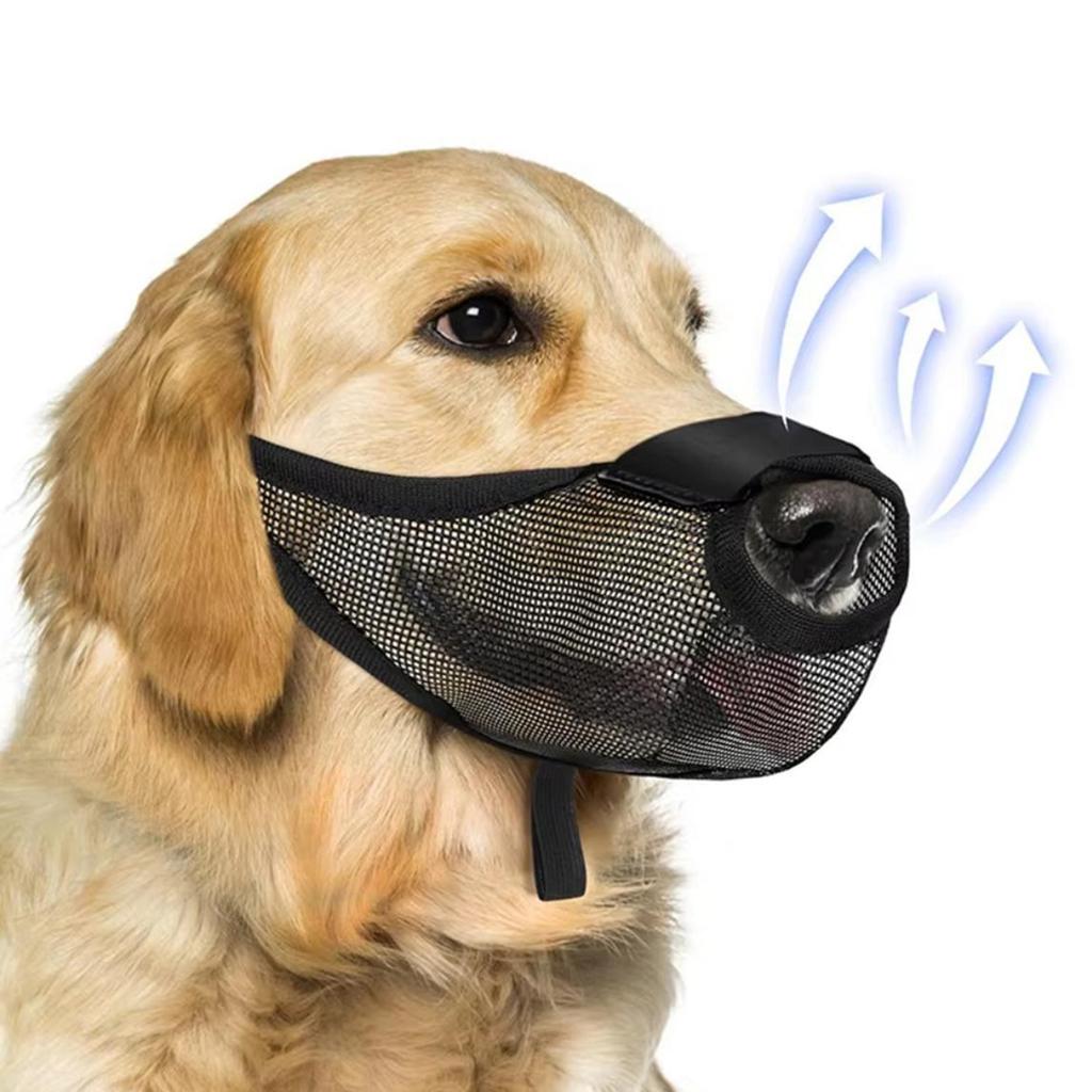 1 PC Soft Fabric Dog Muzzle Adjustable Safety Design Small Medium-Sized Dogs Mouth Cover With Adjustable Straps for Dog Grooming