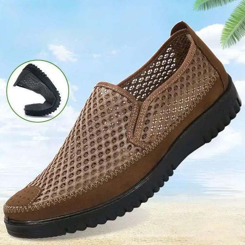 Stoffschuhe Netzschuhe Arbeitsschuhe Rutschfeste Casual Mesh Sandalen Weiche Unterseite Atmungsaktive Sommer Faule Schuhe