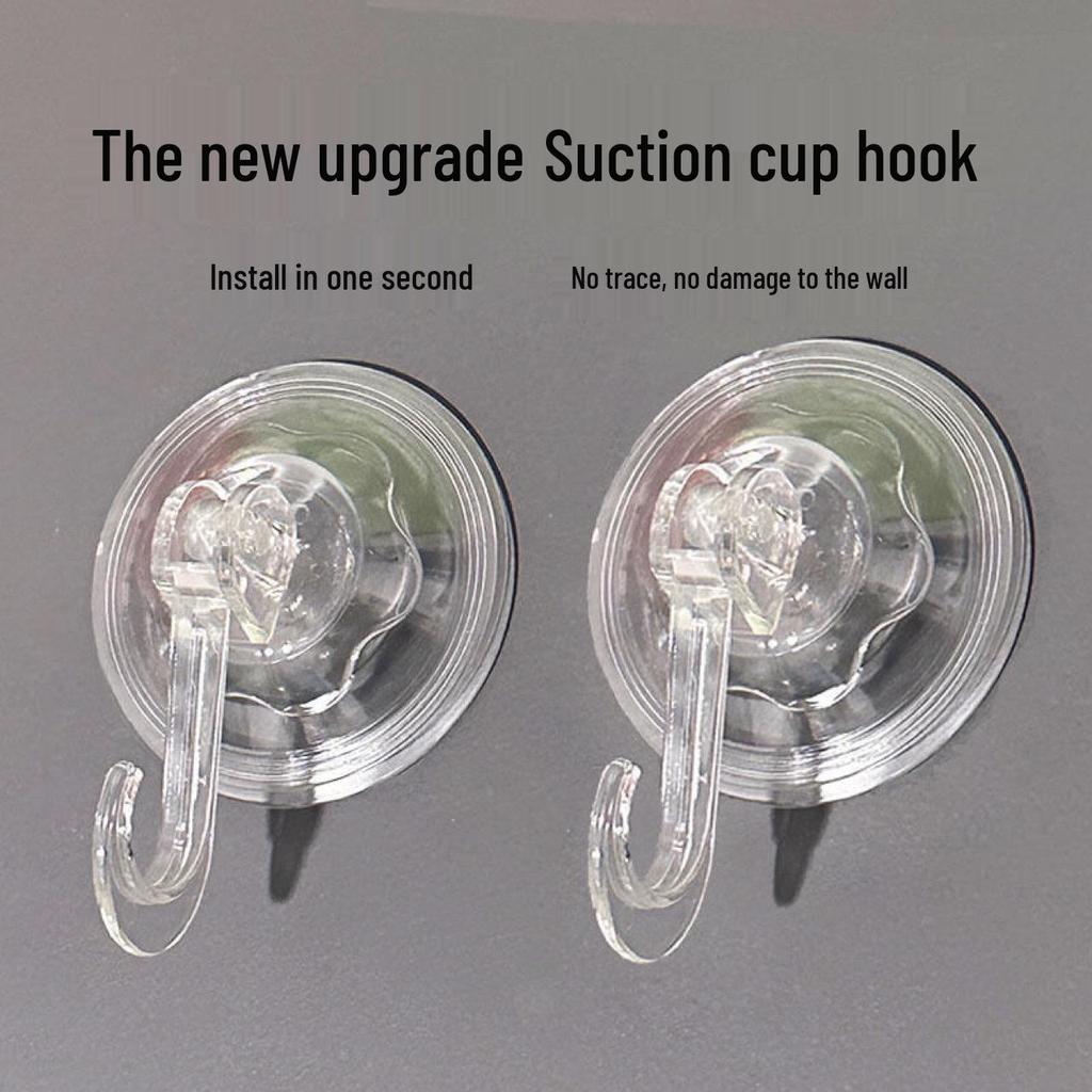 Enhanced Multi-Purpose Suction Hook for Kitchen & Bathroom - No Nails Required, Strong Adhesion to Tiles