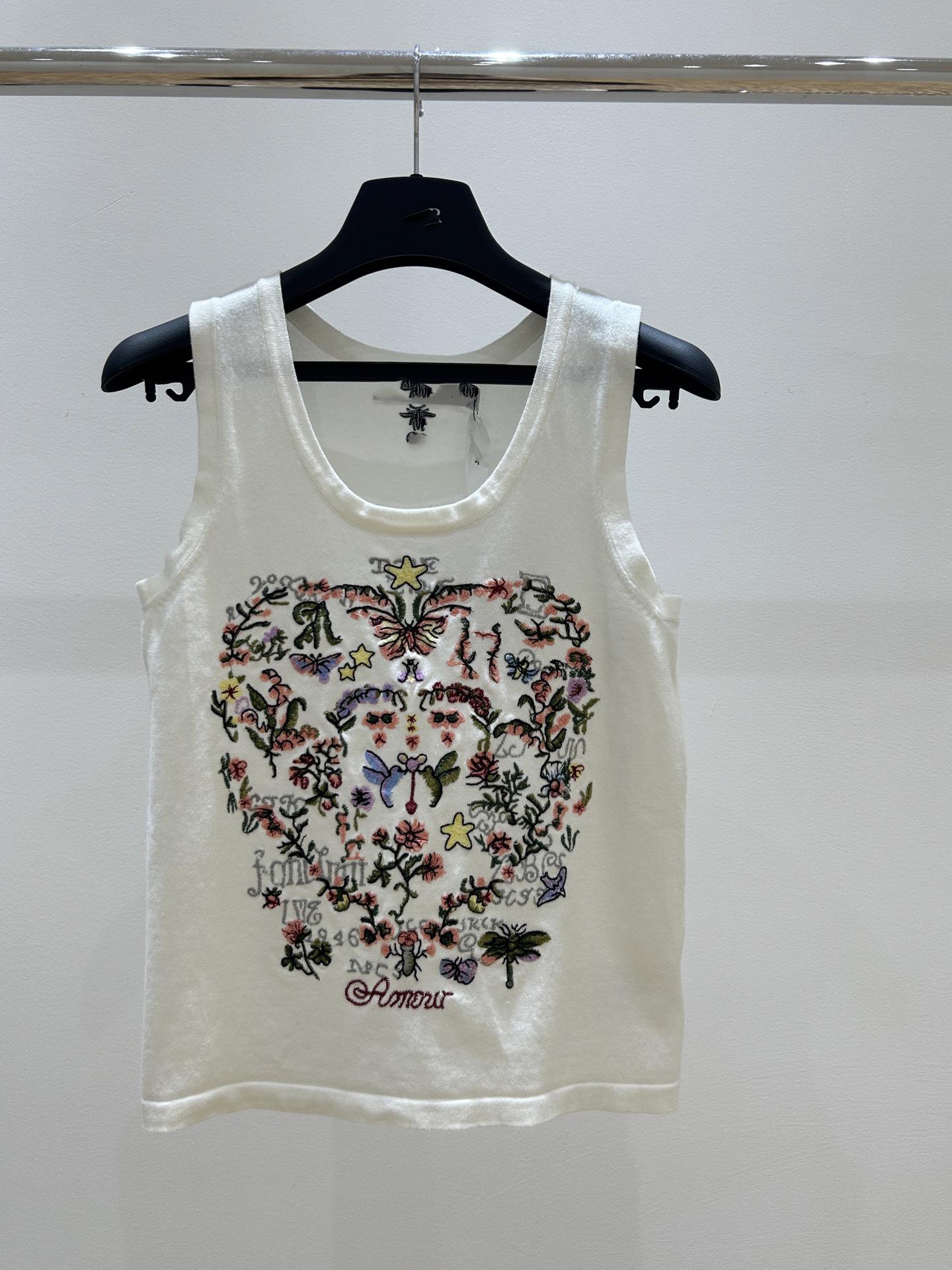 

Вязаный свитер с цветочной вышивкой - Флок с ароматом ветра, красочный топ с круглым вырезом Large