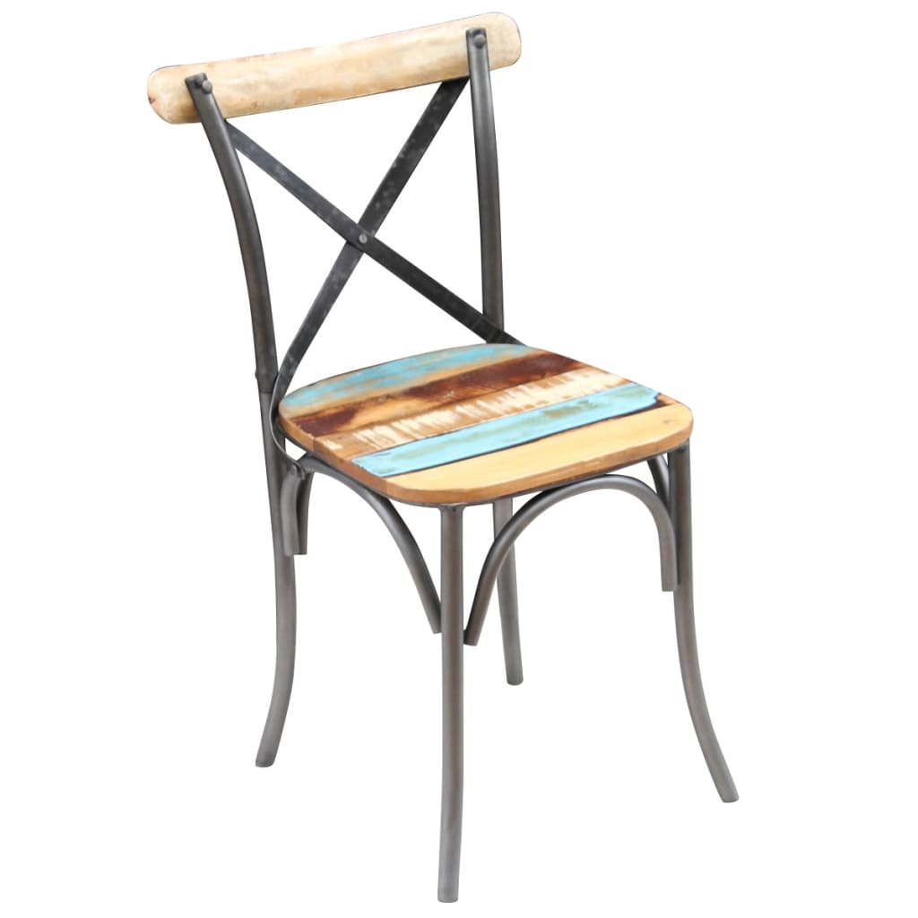 Vidaxl Dining Chairs, 2 Pcs, Solid Reclaimed Wood