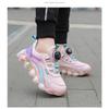 Kids' Quick-Lace Mesh Sneakers Colorful Bubble Sole Breathable Casual Sports Shoes Fashion Children's Trainers