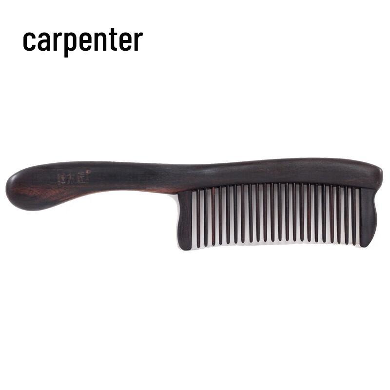 Коричневая Муцзян Эбеновая Ручная Резьба Лотос Гребень