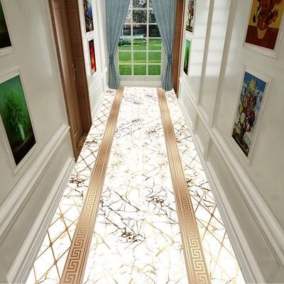 European Style Luxury Long Corridor Carpet Decoration Home Hall Runner Aisle Rugs Hotel Stair Passageway Non-slip Washable Mat