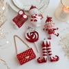 Christmas Pendant Red White Cartoon Plastic Christmas Tree Pendant Diy Vertical Pendant Family Christmas Atmosphere Decoration