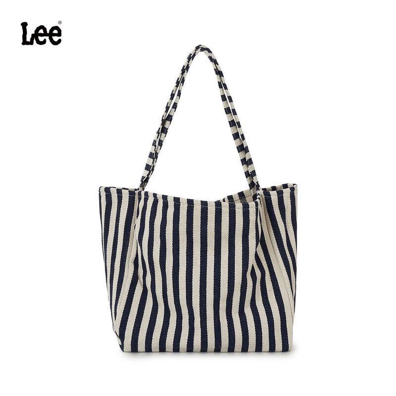 Lee Striped Canvas Tote Shoulder Bag
