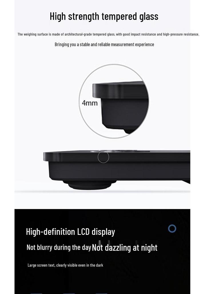 Smart Rechargeable Body Fat Scale for Dorms