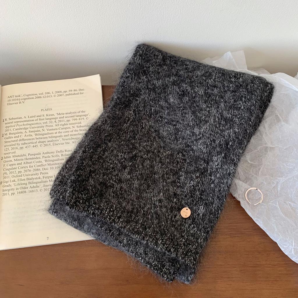 Store manager recommendation! New 11 cashmere material solid color Korean dopamine warm short small scarf winter