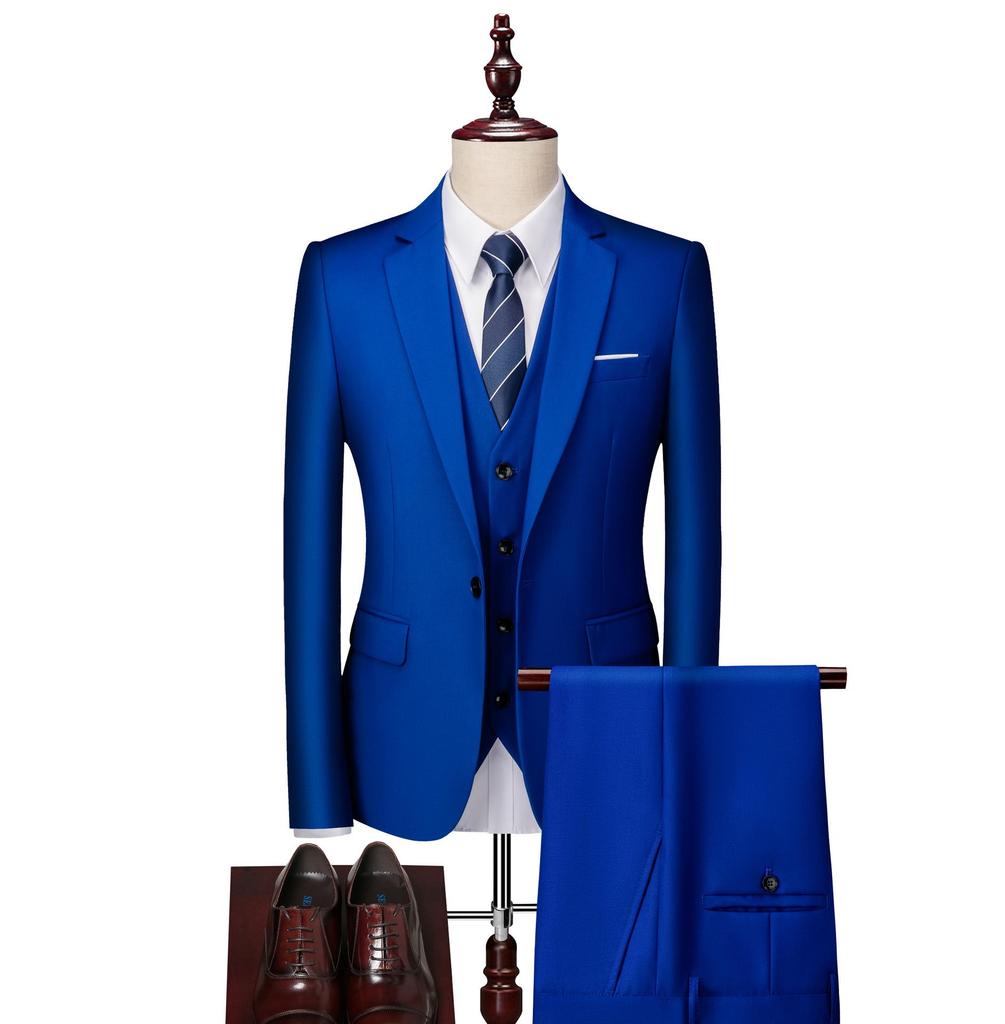 Three-piece Men's Business Casual Suit Wedding Suit Men's Clothing Stylish Suits & Blazers