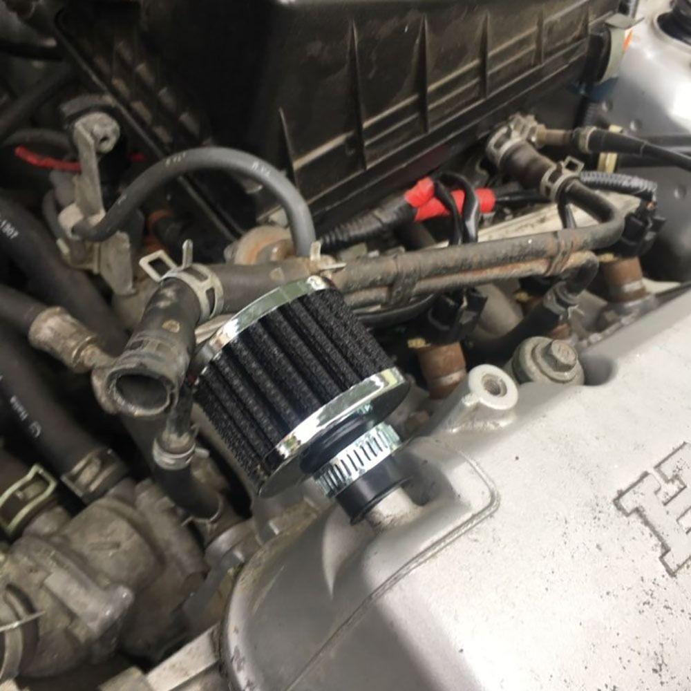 Universellt gränssnitt Bil Luftfilter 12 mm Mini Motorcykel Kalluftsinlopp Högflöde Svamphuvud Ventilkåpa för Vevhus