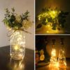 6pcs 8led Cork Wine Bottle Stopper String Light Rechargeable Solar Fairy Lights For Outdoor Party