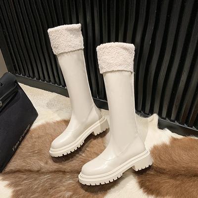 Quality Women's Knee-high Boots 2025 Winter New Warm Boots Fashion Zip Platform Lady Shoes Korean Style Waterproof Booties Botas