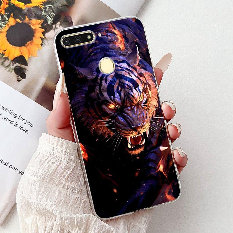 For Huawei Y6 Prime 2018 Case Clear Cute Fashion Flowers Luxury Painted Cover For Huawei Y6Prime 2018 Phone Case ATU-L42 ATU-L31