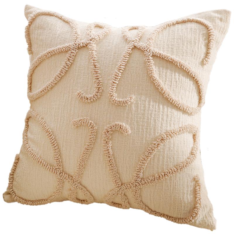 Bohemian Throw Pillow with Insert Retro French Luxury Cushion for Living Room Sofa, Bed and Bay Window,Brown Throw Pillow