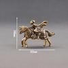 Brass Mulan Riding Horse Figurines Small Ornaments Pure Brass Statue Desk Decor Animal Home Decor