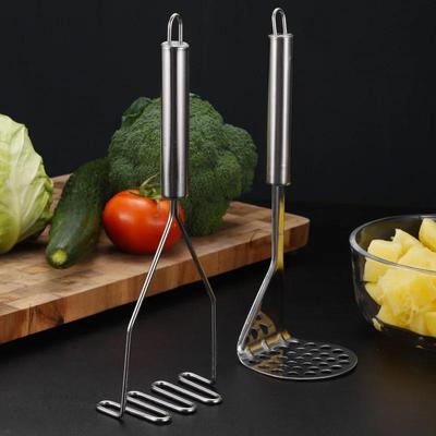 Pressa Manuale per Patate in Acciaio Inossidabile Schiacciapatate Schiacciapatate per Alimenti per Bambini Gadget da Cucina Accessorio da Cucina