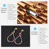 WNFU Women's Earrings, Gold Zircon, Copper