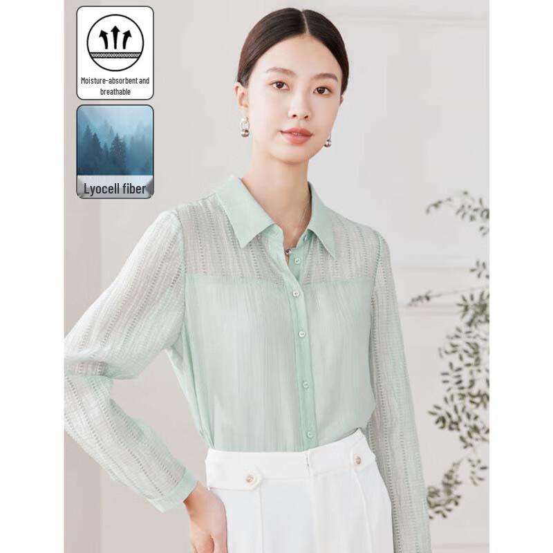 JESSIE Women s Tencel Textured Shirt S