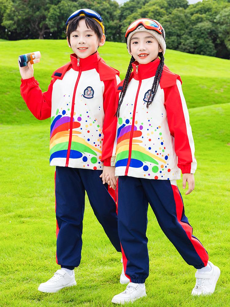 2025 Neuer Stil Buntes Akademisches Kinder Sommer Sportuniform Set