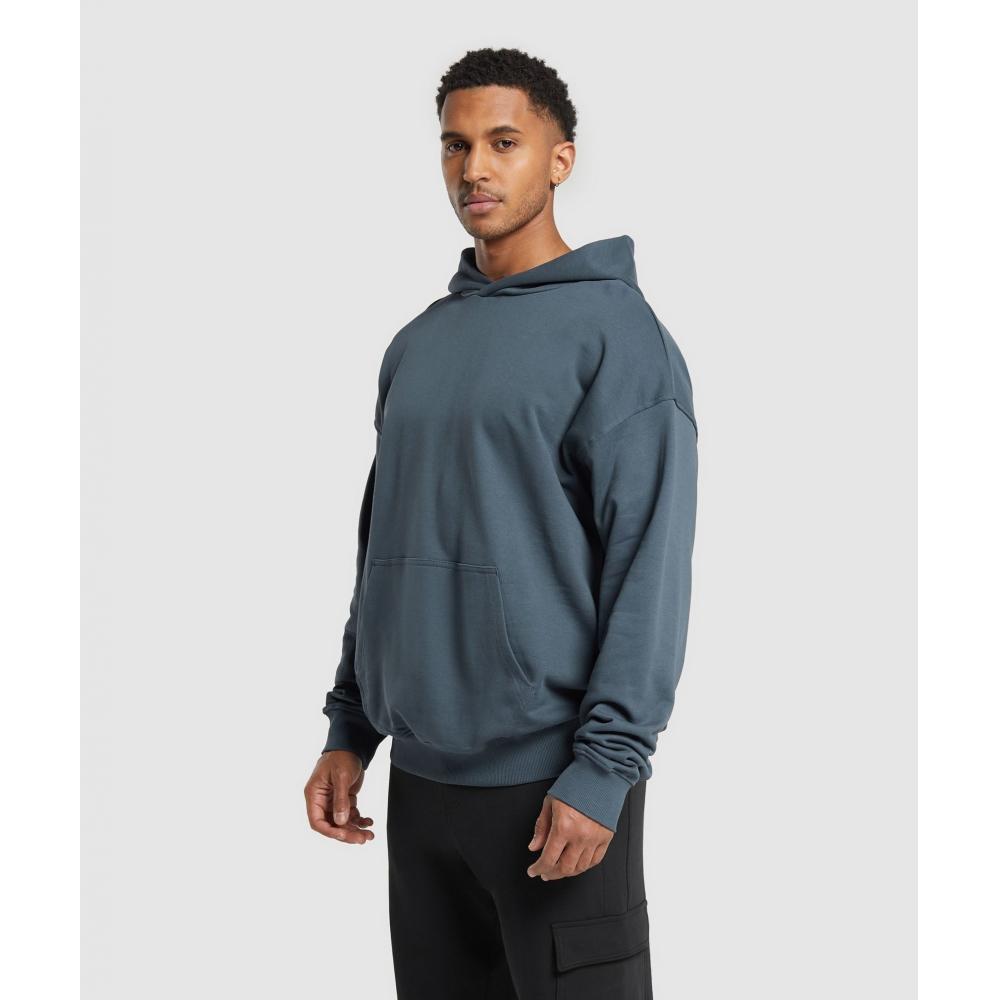 Gymshark Rest Day Essentials Hoodie Titanium Blue A3a8z Ucmq