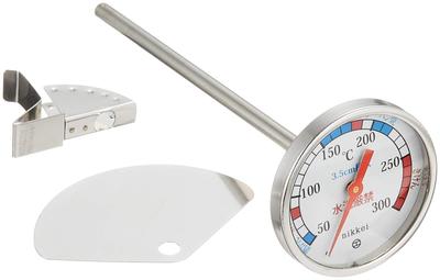 Nippon Keiryoki Kogyo Thermometer for Deep Frying Diameter X Total Length 55 X 160 75g Features an Dial Measurement Range Minimum Display 10 For
