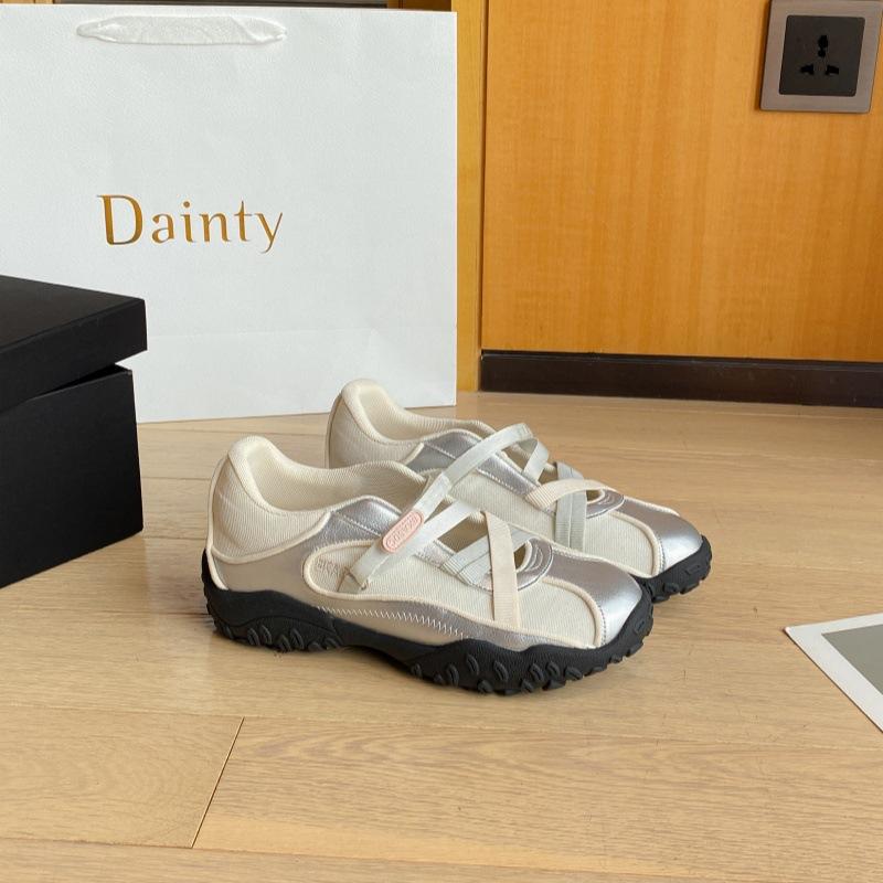 Platform Mary Jane Shoes Women's 2025 New Retro Versatile Velcro Ballet Sneakers Dexun Shoes Women