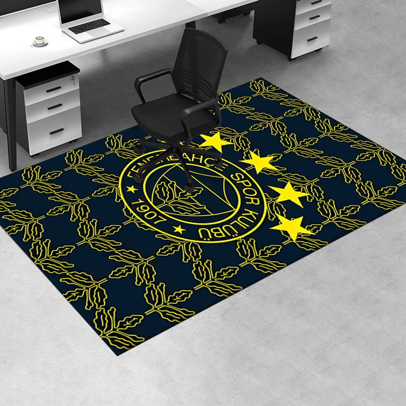 1pc Fenerbah?e Sports Club,Emblem,Pattern Office Carpet Soft Polyester Entrance Carpet Washable Non