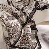 White cashew high-quality mulberry silk silk scarf high-end versatile rhombus scarf streamer women's gift small scarf