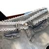 Women's Lace Patchwork Low-Waist Denim Shorts - Hip-Enhancing, Tight-Fitting Summer Style 2026