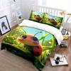 Smiling Ladybug with Morning Dew Print Bedding Set 1 Duvet Cover 2 Pillowcases for Adult and Children Luxury Gift Full Size