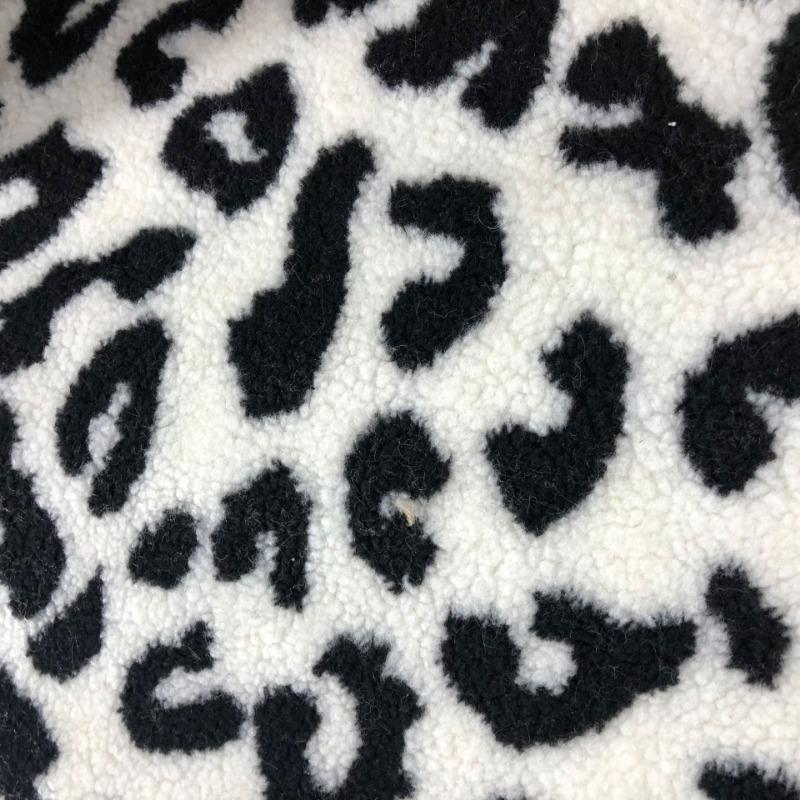 160x50cm Leopard Print Lamb Wool Jacquard Fabric For Hoodies Bedding Winter Coats Home Wear Handmade DIY Clothing FabricsTJ22440