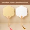 Thiened Blank Xuan Paper Calliaphy Fan DIY Material Kit Hand-Painted Cultural Creative Fan round ape Bamboo Frame