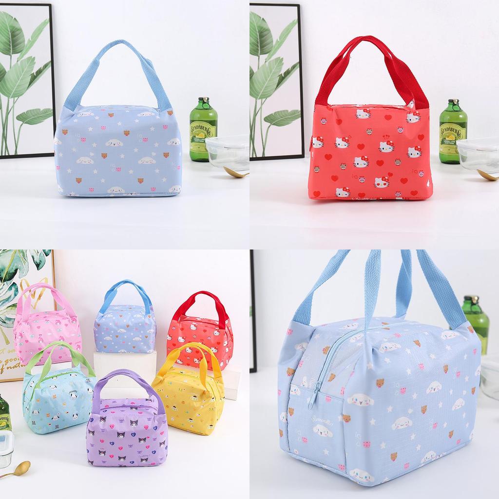 Kuromi Waterproof Cartoon Lunch Bag With Insulated Design For School And Office Use