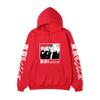 Black Warm Fleece Hooded Sweatshirt Tokyo Revengers Team Comic Print Unisex Autumn Winter Casual Daily Long Sleeve Pullover