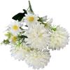 Plastic Artificial Chrysanthemum Bouquet with 7 Branches 4 Large 3 Small Blooms for Year Round Home Decor Display