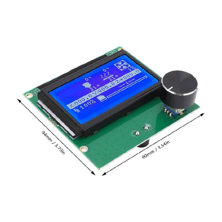 12864 LCD Screen Assembly 3D Printer LCD Display Screen With Control Panel 12864 Blue Screen For 3S 3X 3D Printer