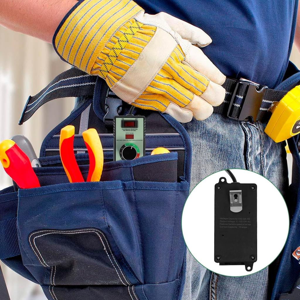 AC Motor Speed Controller, 110-120V 15A 4000W Variable Speed Controller Regulator, Precise Safe Electronic Fan Variable Speed Adjuster with Overload