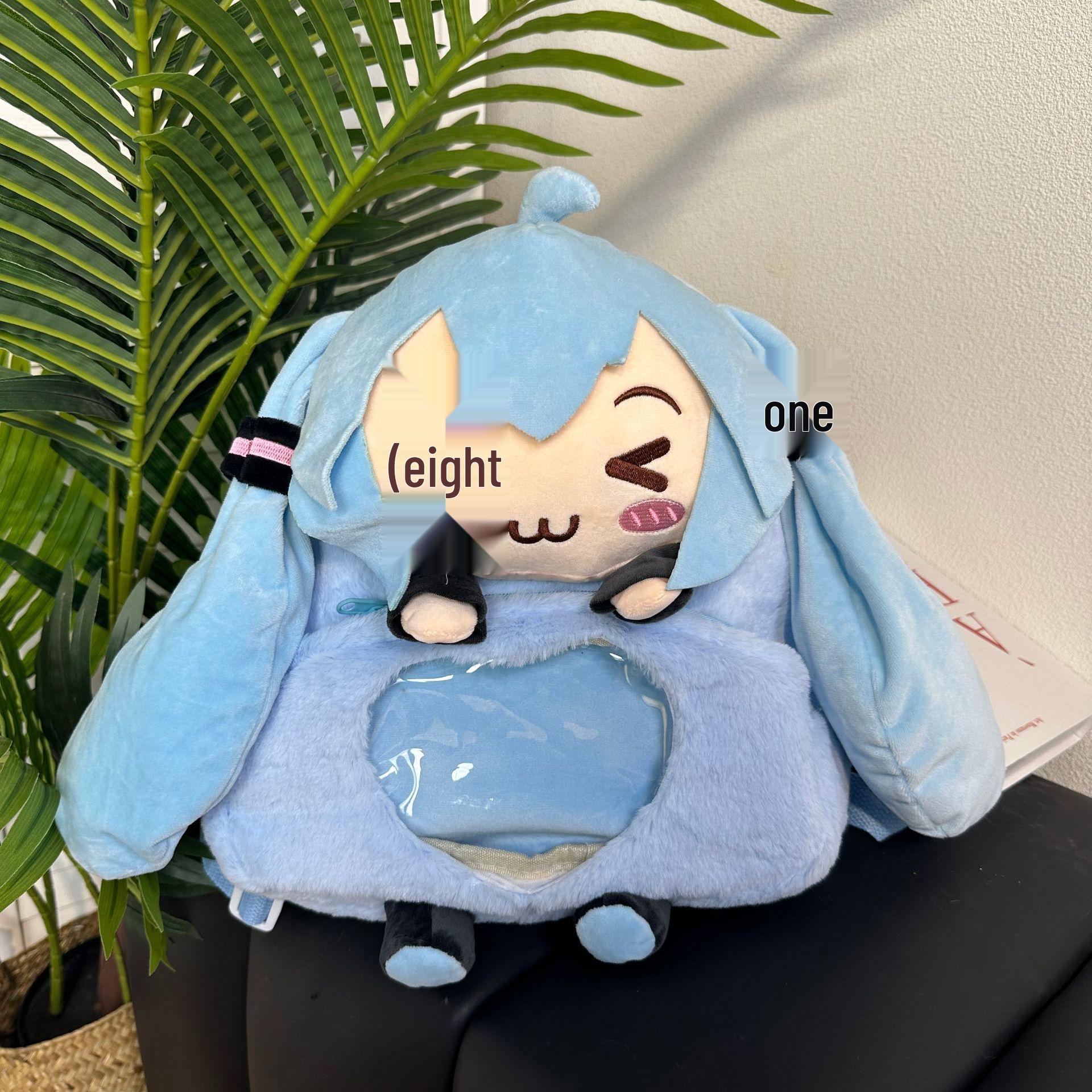 

Японський аніме плюшевий рюкзак-сумка через плече Хацуне Міку - Мила дівчина мультяшна прозора студентська сумка