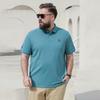 Men's Plus Size Summer Embroidered Short-Sleeve Business Casual Cotton T-Shirt