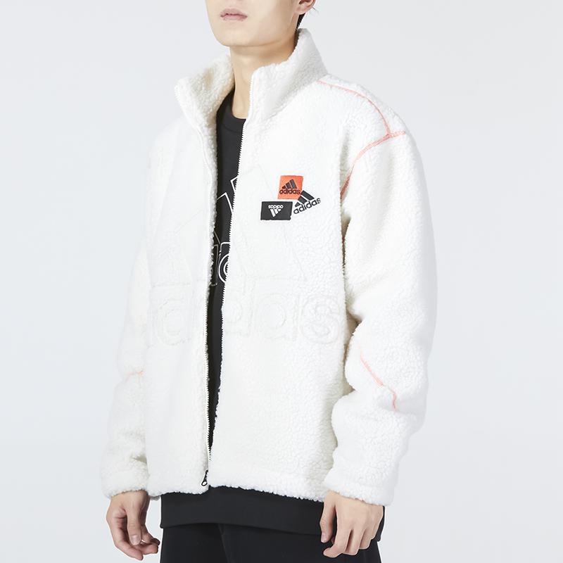 Adidas MH Bp4 Warmup Stand Collar Fleece Jacket Men Jackets White HN8955