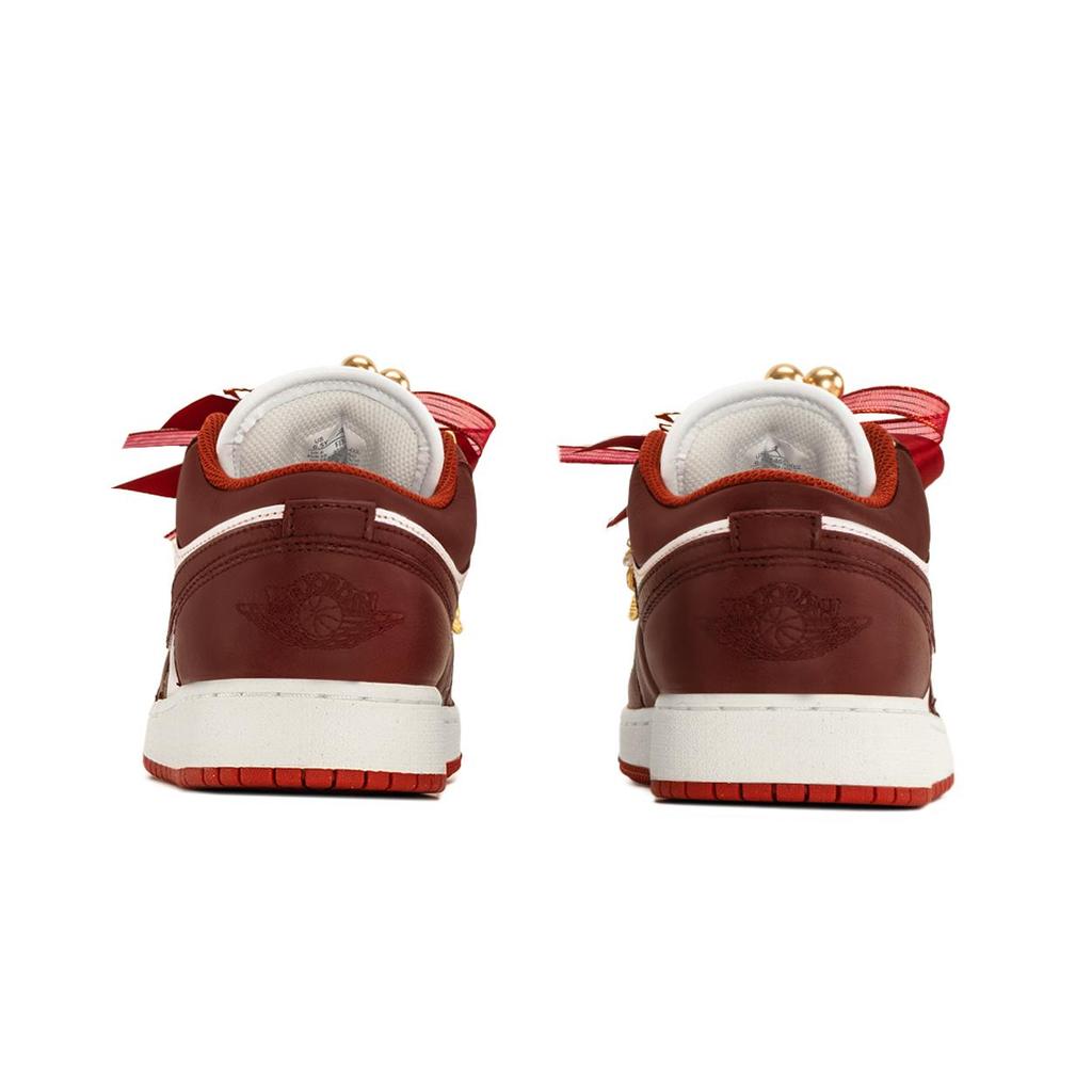 Jordan Air Jordan 1 Slip Resistant, Abrasion Resistant, Breathable, Height Increasing Low Top Vintage Basketball Shoes HF3188-102(TeamA-S-BOX)
